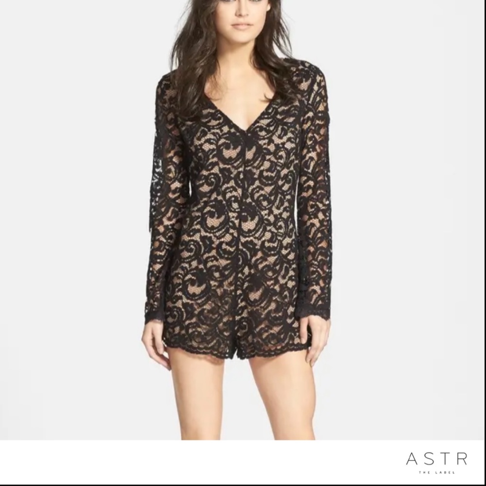 ASTR Black Lace romper